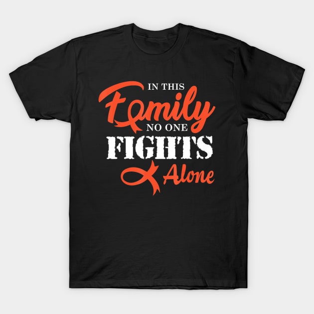 Leukemia Cancer Awareness Fight Cancer Ribbon T-Shirt by mazurprop